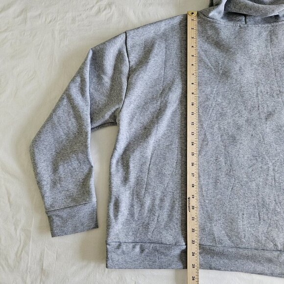 Disney Hoodie Womens 2X Gray Minnie Mouse Pullover No Pockets Fleece Lining LS - Picture 6 of 12